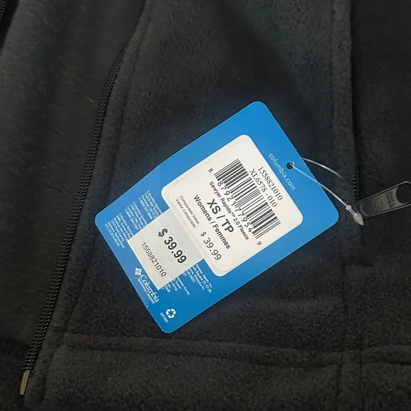 Columbia Women's Black Fleece Jacket NWT - Picture 4 of 5